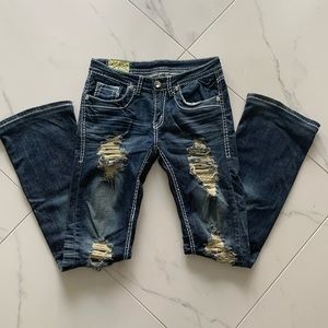 Distressed Denim Jeans